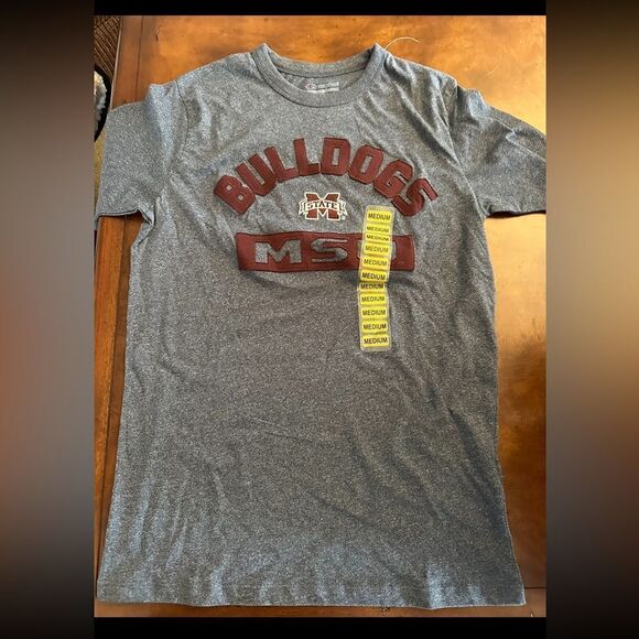 Champion MSU Bulldog Collegiate Embroidered Tshirt NWOT Men's Size Medium - Picture 1 of 6